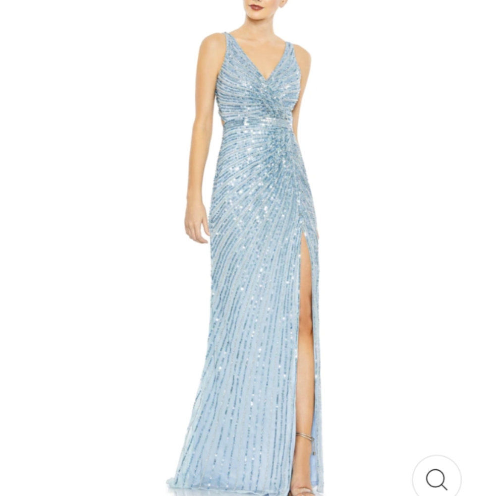Mac Duggal Gown Womens Size 2 Blue Elsa Dress